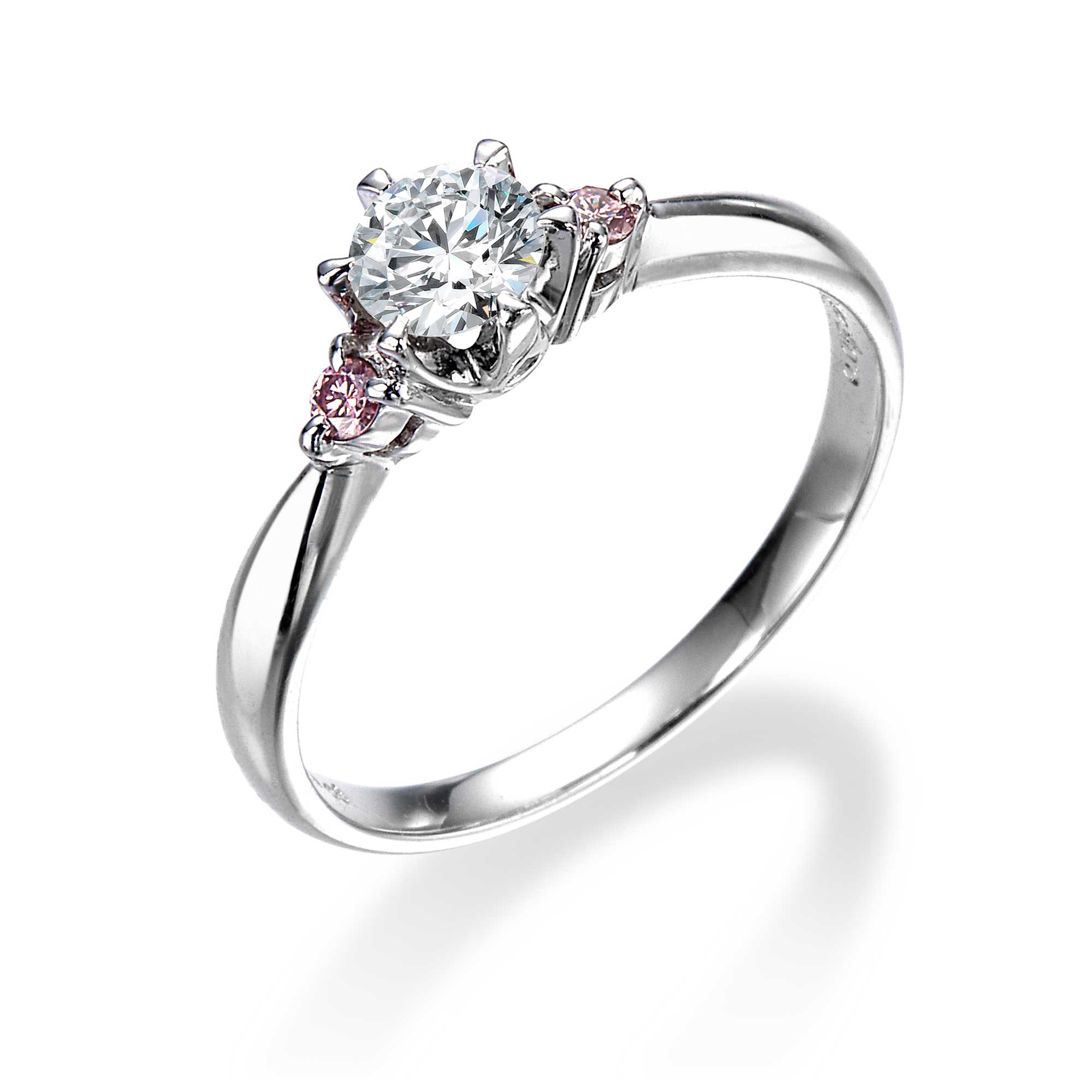 サイドピンクダイヤモンドリング | 結婚指輪・婚約指輪のQDM