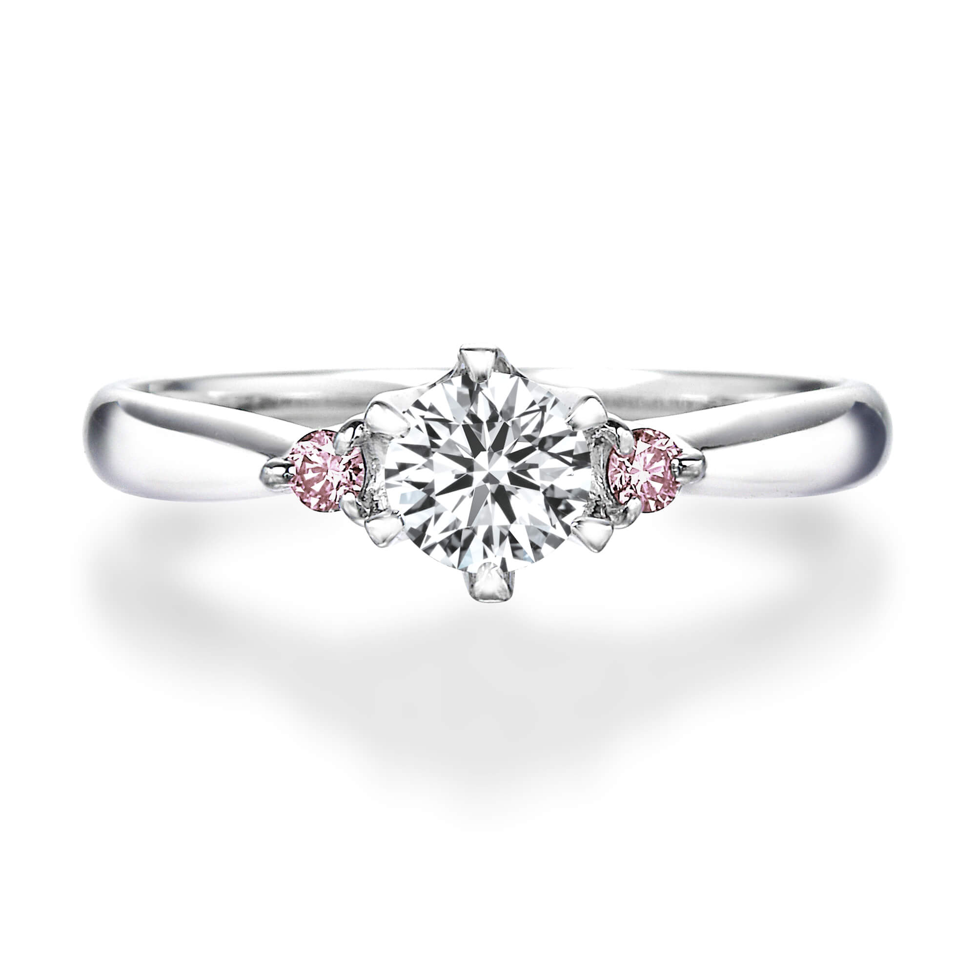 サイドピンクダイヤモンドリング 結婚指輪 婚約指輪のqdm