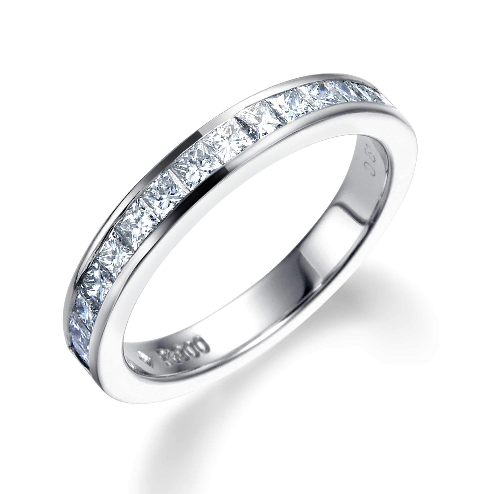 プリンセスハーフエタニティリング | 結婚指輪・婚約指輪のQDM